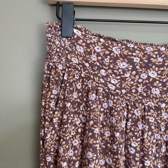 Aerie Homebody Jogger Pants Lightweight Size XS Casual Comfortable Mauve Floral - Picture 9 of 16